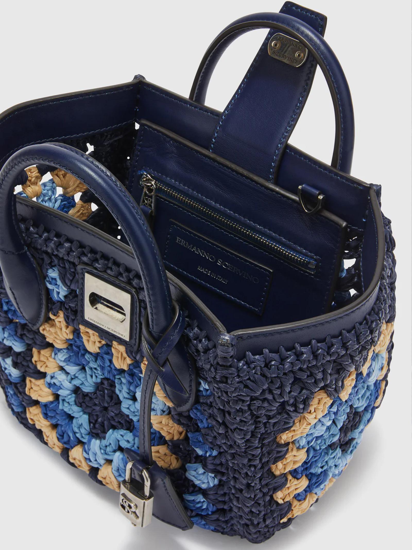 Borsa min shopping con logo inciso D463S352FMRDM B4623 ERMANNO SCERVINO 