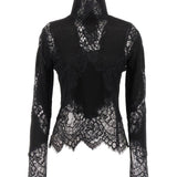 Maglia inserti pizzo D475M705APATL 95708 ERMANNO SCERVINO 