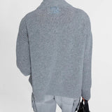 Cardigan scollo a V in cashmere con pizzo D475N304APKFX M2921 ERMANNO SCERVINO 