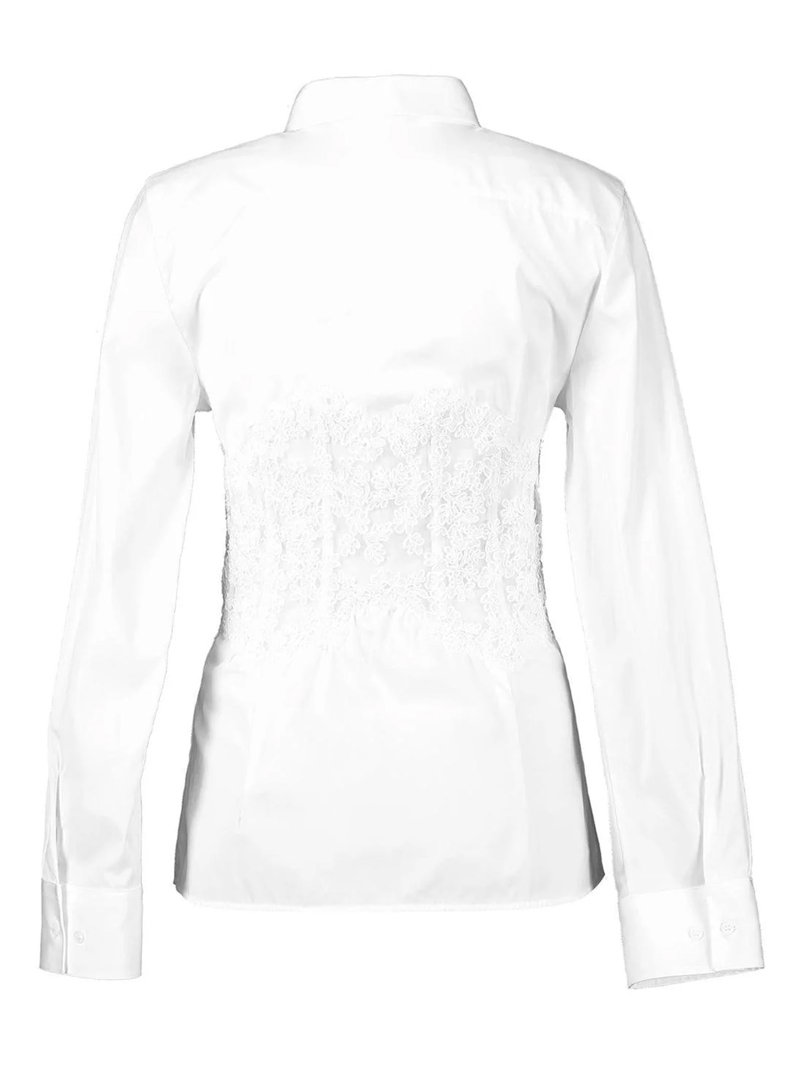 Camicia in popeline di cotone D472K363BQP 10601 ERMANNO SCERVINO 