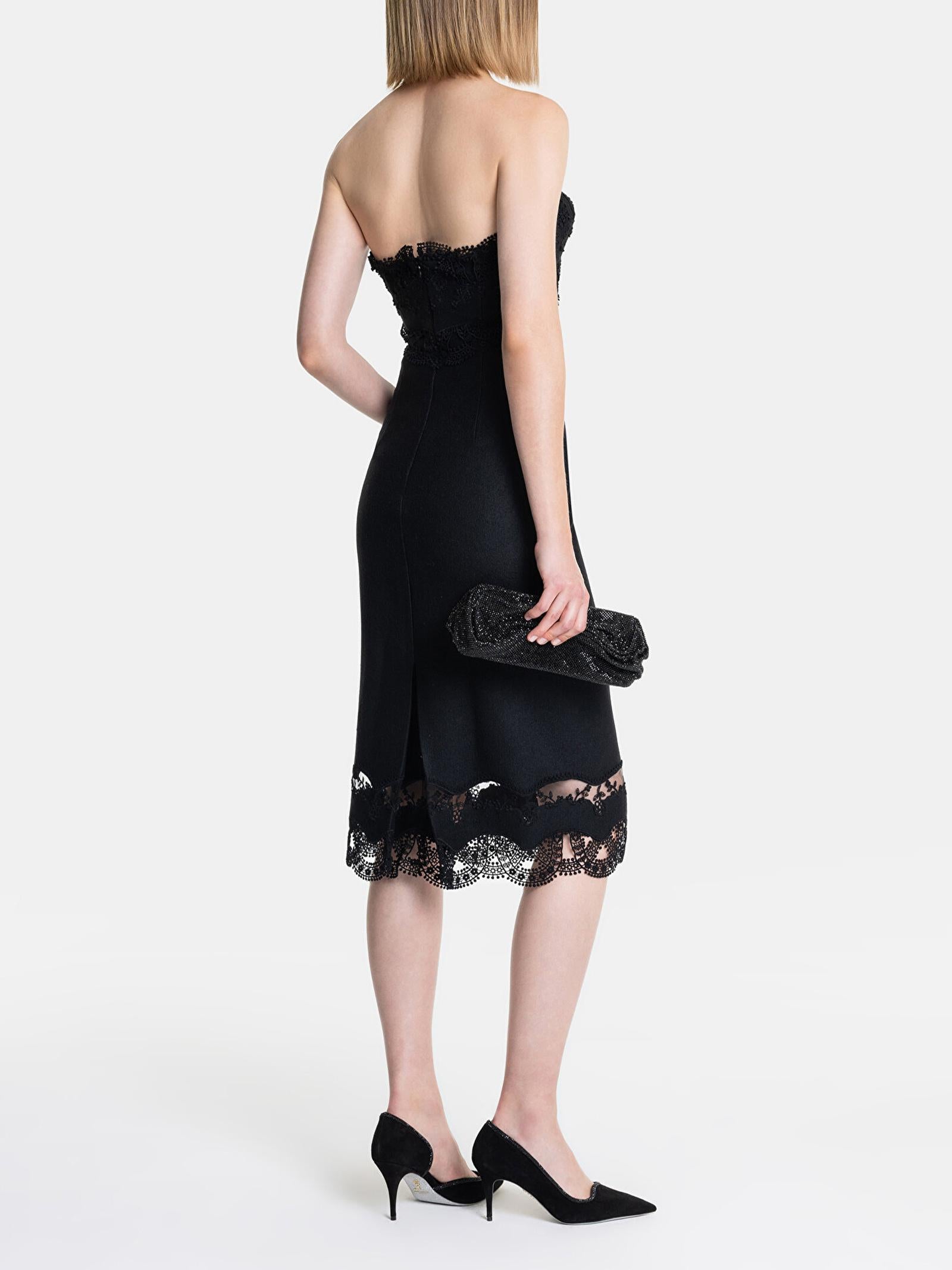 Abito senza maniche in pizzo D472Q318WHB 95708 ERMANNO SCERVINO 