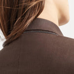 Giacca doppiopetto in twill di lino ML1427261 C273 BRUNELLO CUCINELLI 