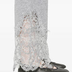 Pantaloni palazzo in cashmere con pizzo D475P304APPYU M2921 ERMANNO SCERVINO 