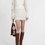 Camicia con ricami in pizzo D472K324CSEOI 10602 ERMANNO SCERVINO 