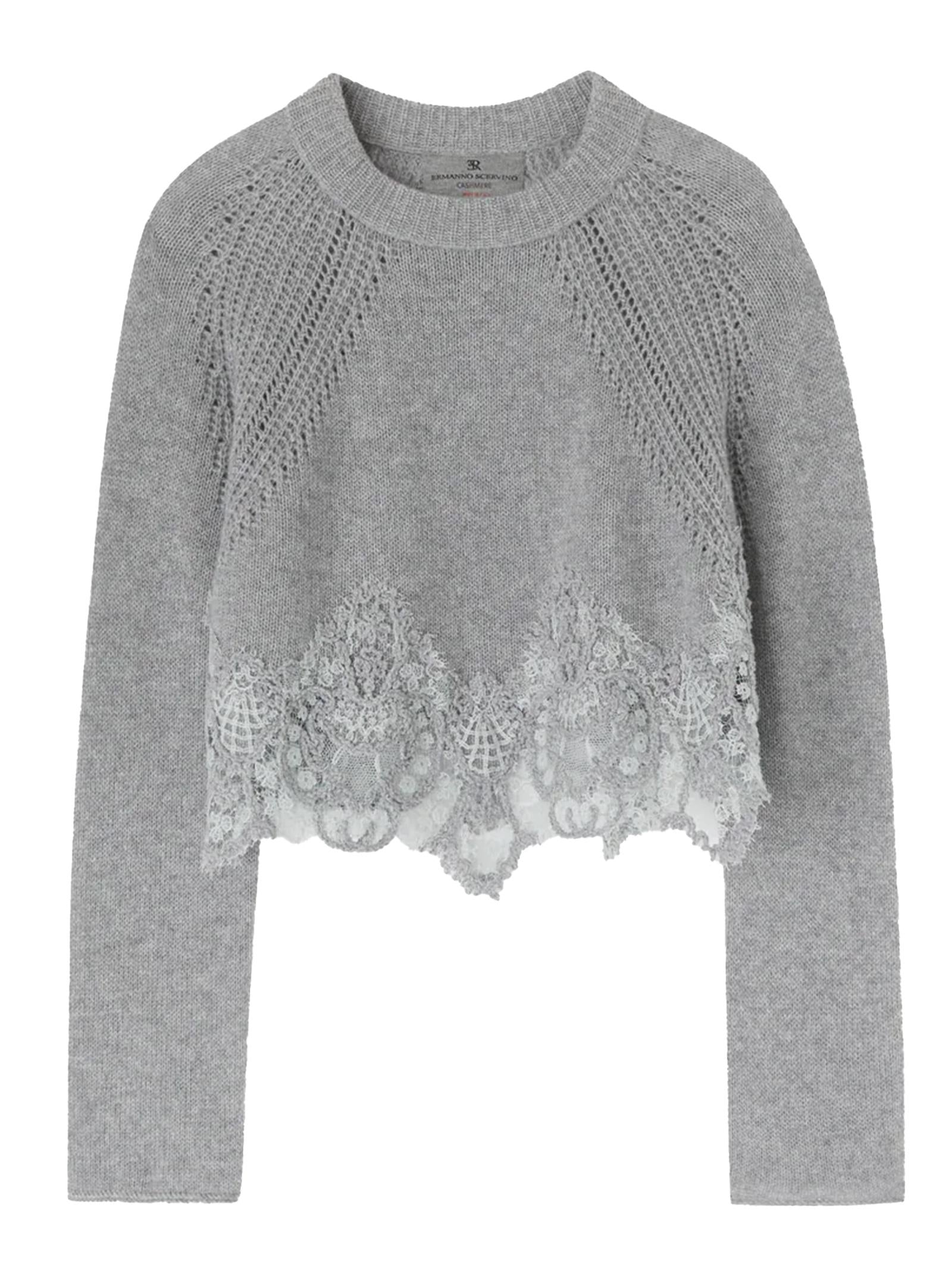 Maglia cropped in cashmere D475M305APKFX M2921 ERMANNO SCERVINO 