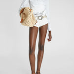 Camicia in pizzo a corda D462K304GCX 10601 ERMANNO SCERVINO 