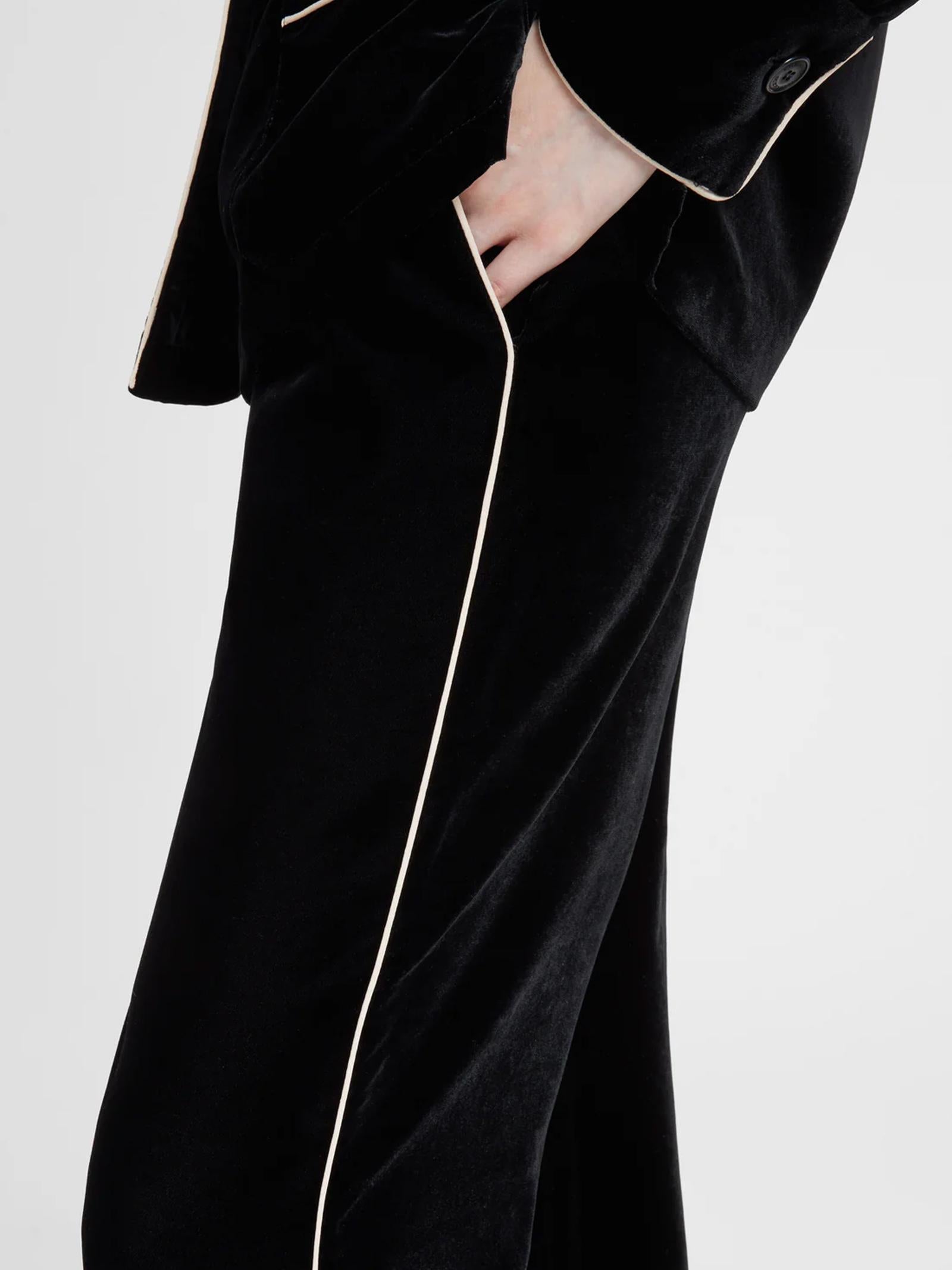 Pantalone palazzo in velluto D472P701QVJ 95708 ERMANNO SCERVINO 