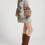 Cardigan misto alpaca, mohair e cashmere D475N318RUIU D4722 ERMANNO SCERVINO 