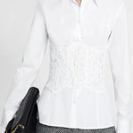 Camicia in popeline di cotone D472K363BQP 10601 ERMANNO SCERVINO 