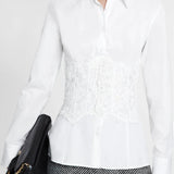 Camicia in popeline di cotone D472K363BQP 10601 ERMANNO SCERVINO 