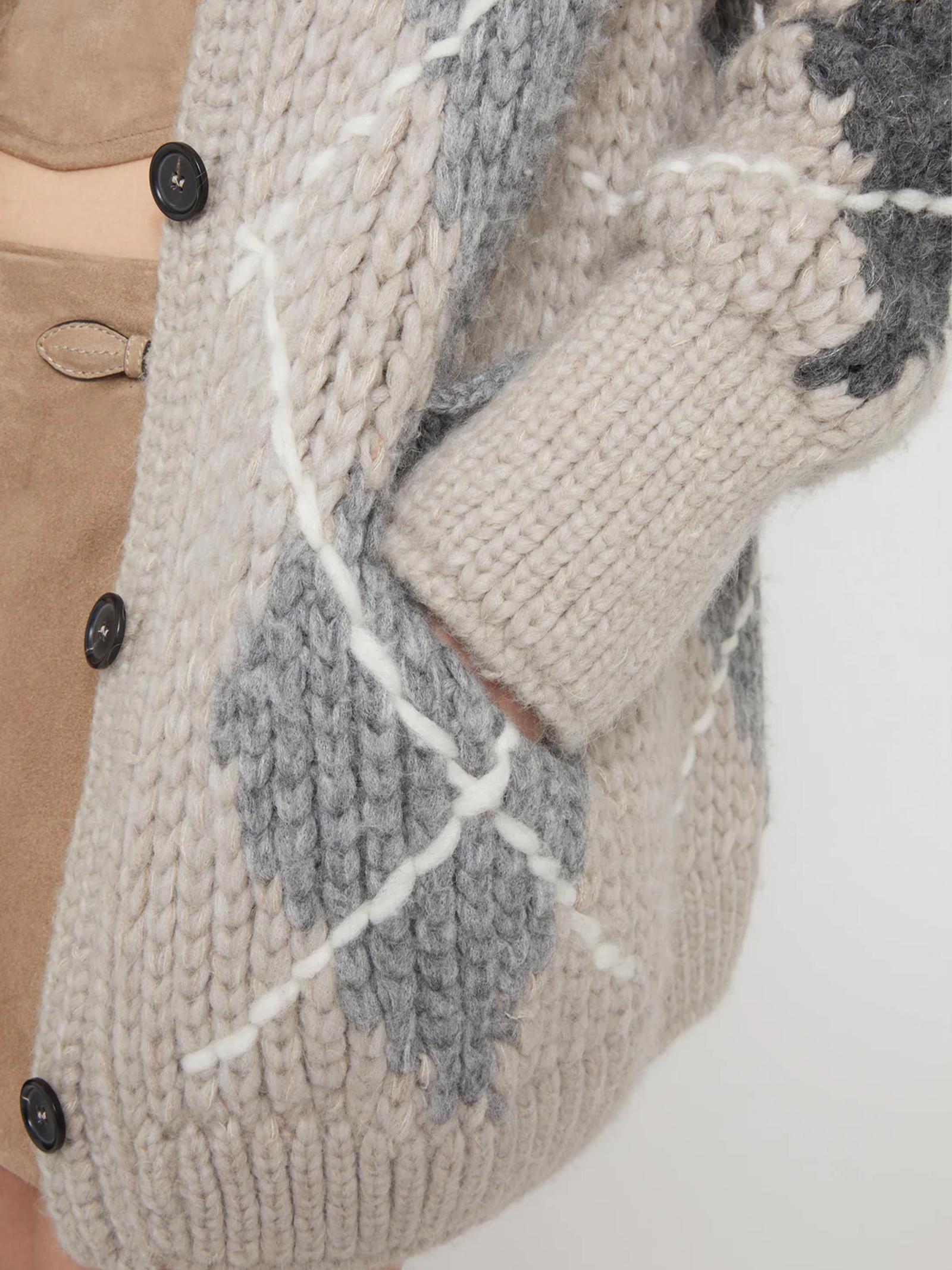 Cardigan misto alpaca, mohair e cashmere D475N318RUIU D4722 ERMANNO SCERVINO 