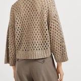 Maglia girocollo traforata MEA338200 C9545 BRUNELLO CUCINELLI 