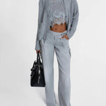 Top cashmere con pizzo D475L305APKFX M2921 ERMANNO SCERVINO 