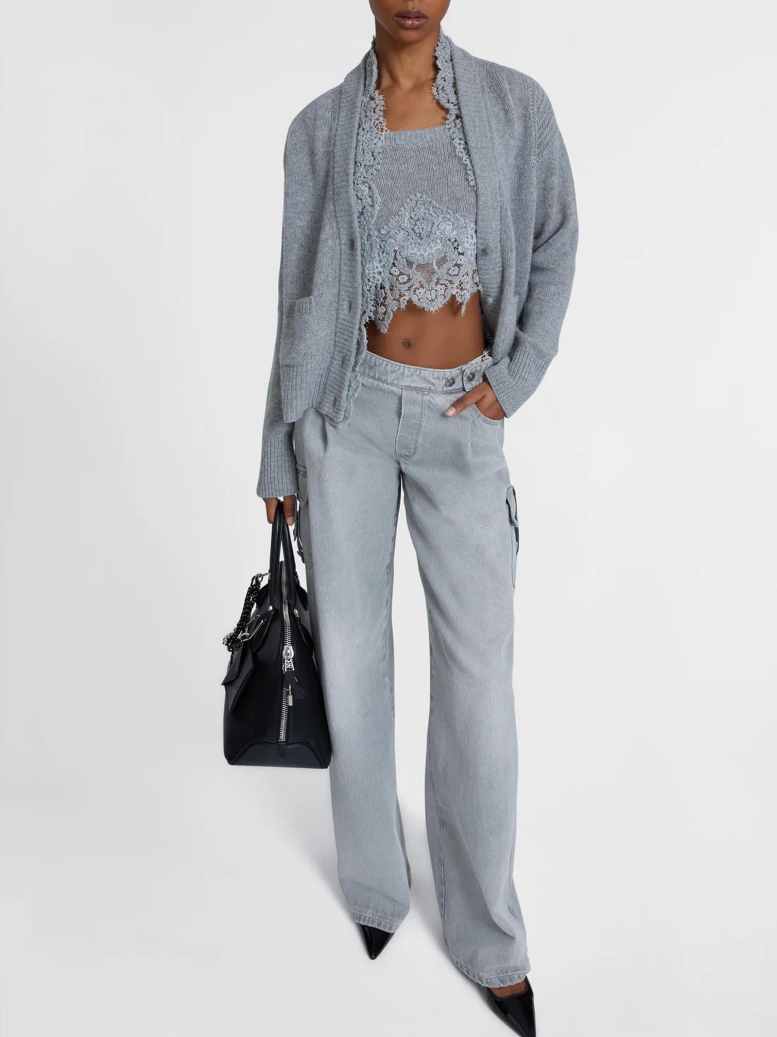 Top cashmere con pizzo D475L305APKFX M2921 ERMANNO SCERVINO 