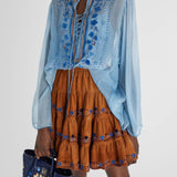 Kaftano corto con ricamo D462K406CSFWB S4217 ERMANNO SCERVINO 