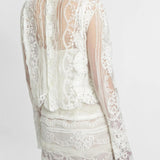 Camicia con ricami in pizzo D472K324CSEOI 10602 ERMANNO SCERVINO 