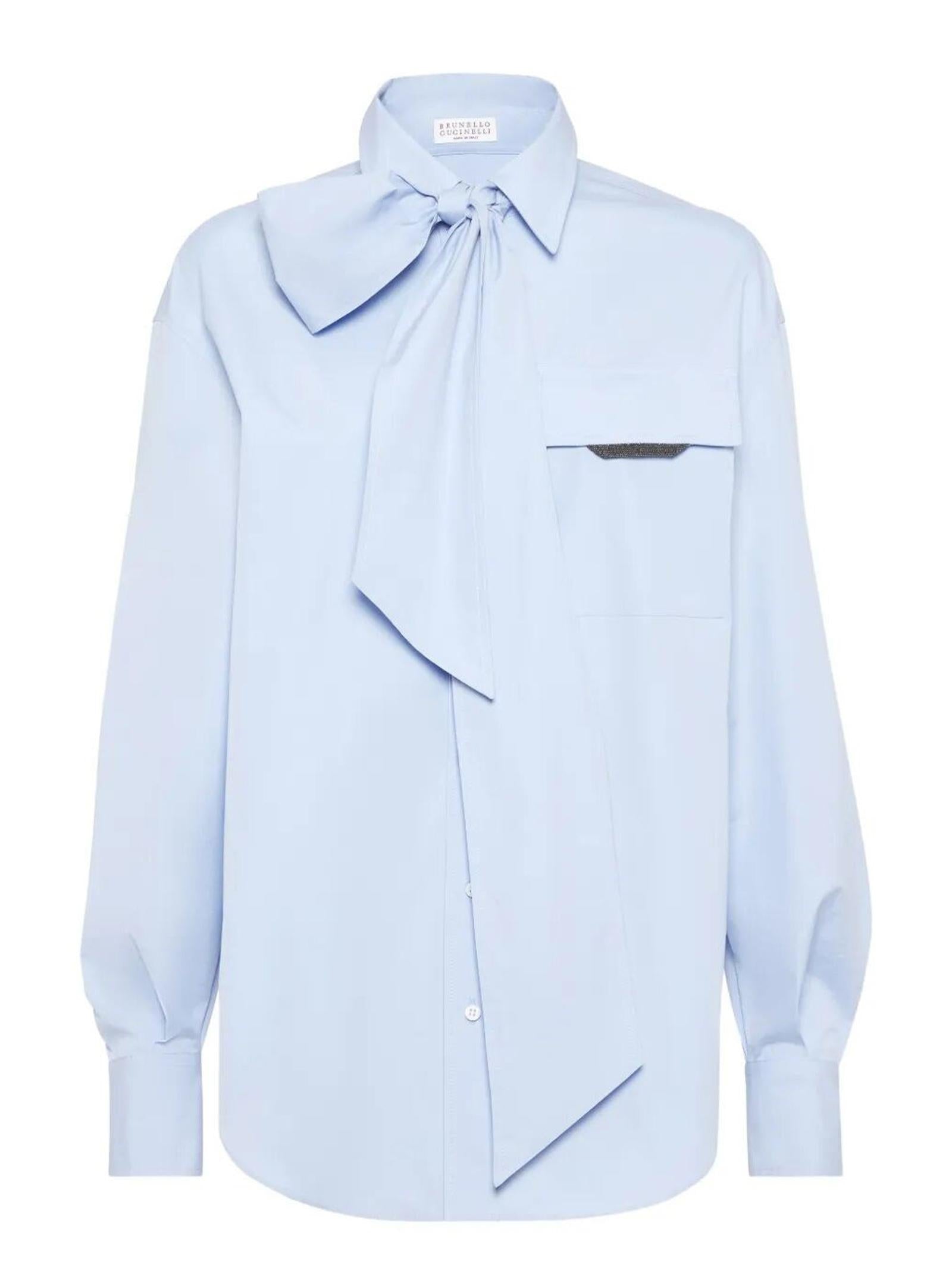 Camicia in popeline di cotone MH772MY526 C172 BRUNELLO CUCINELLI 