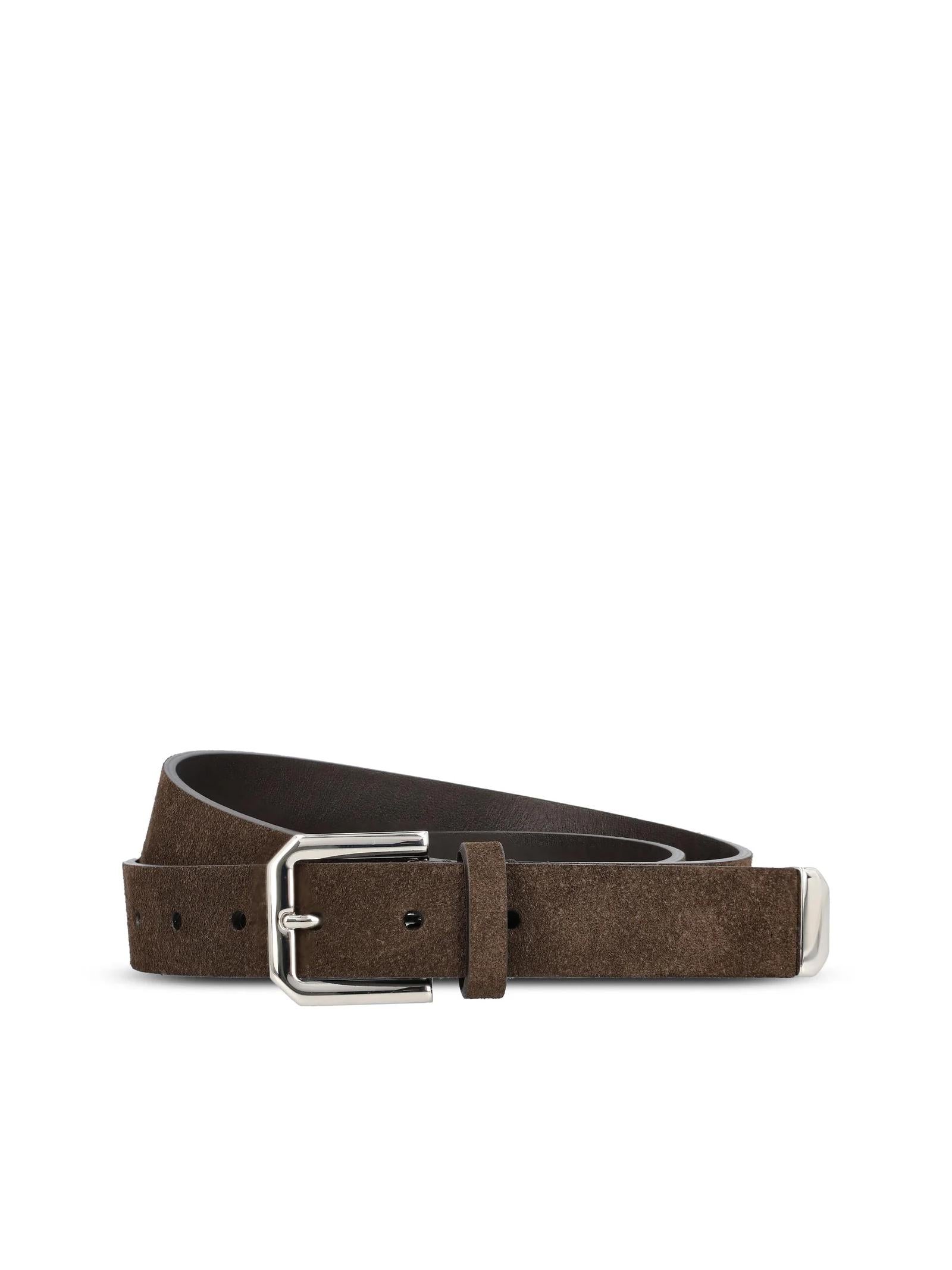 Cintura in cuoio rovesciato MAUGP317 C7284 BRUNELLO CUCINELLI 