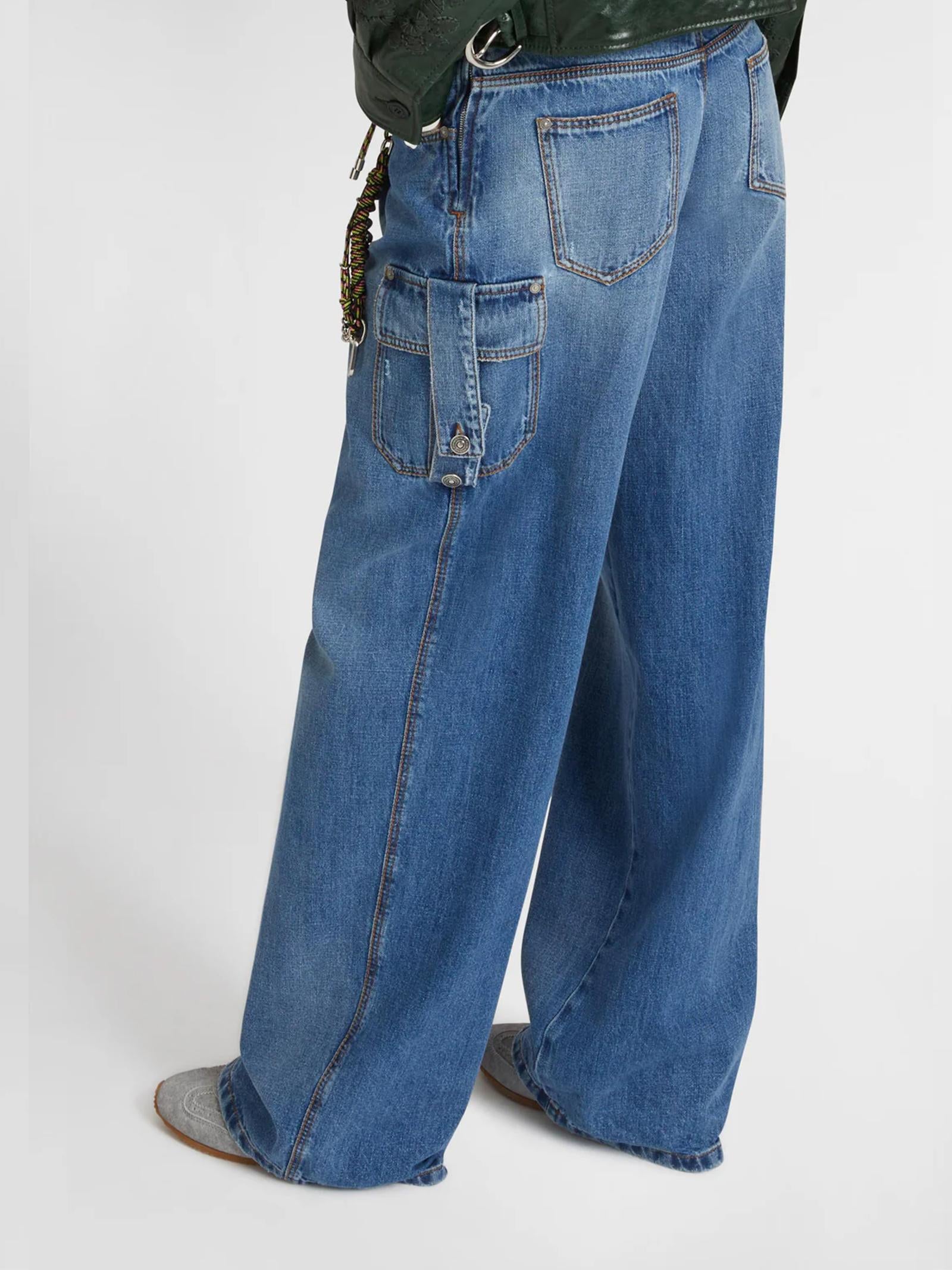 Jeans palazzo cargo D477P302GKW 94037 ERMANNO SCERVINO 