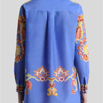 Camicia lunga in cotone e seta WRIA0061AKA18 X0880 ETRO 