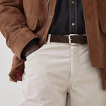 Cintura in cuoio rovesciato MAUGP317 C7284 BRUNELLO CUCINELLI 