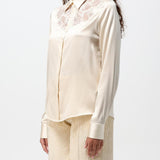 Camicia in raso D454K605TBW 10602 ERMANNO SCERVINO 