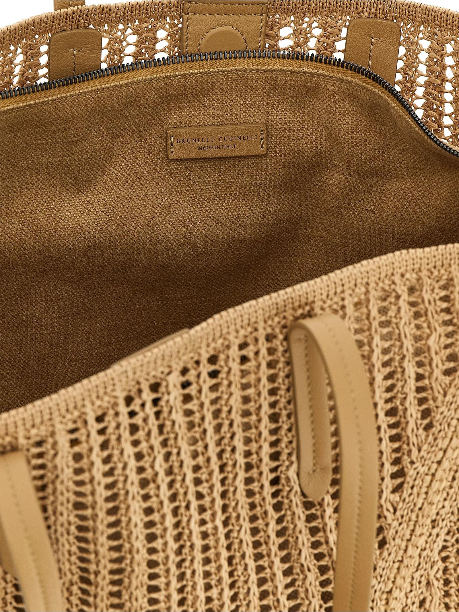 Borsa tote in rafia Duo MB97D2571 C802 BRUNELLO CUCINELLI 