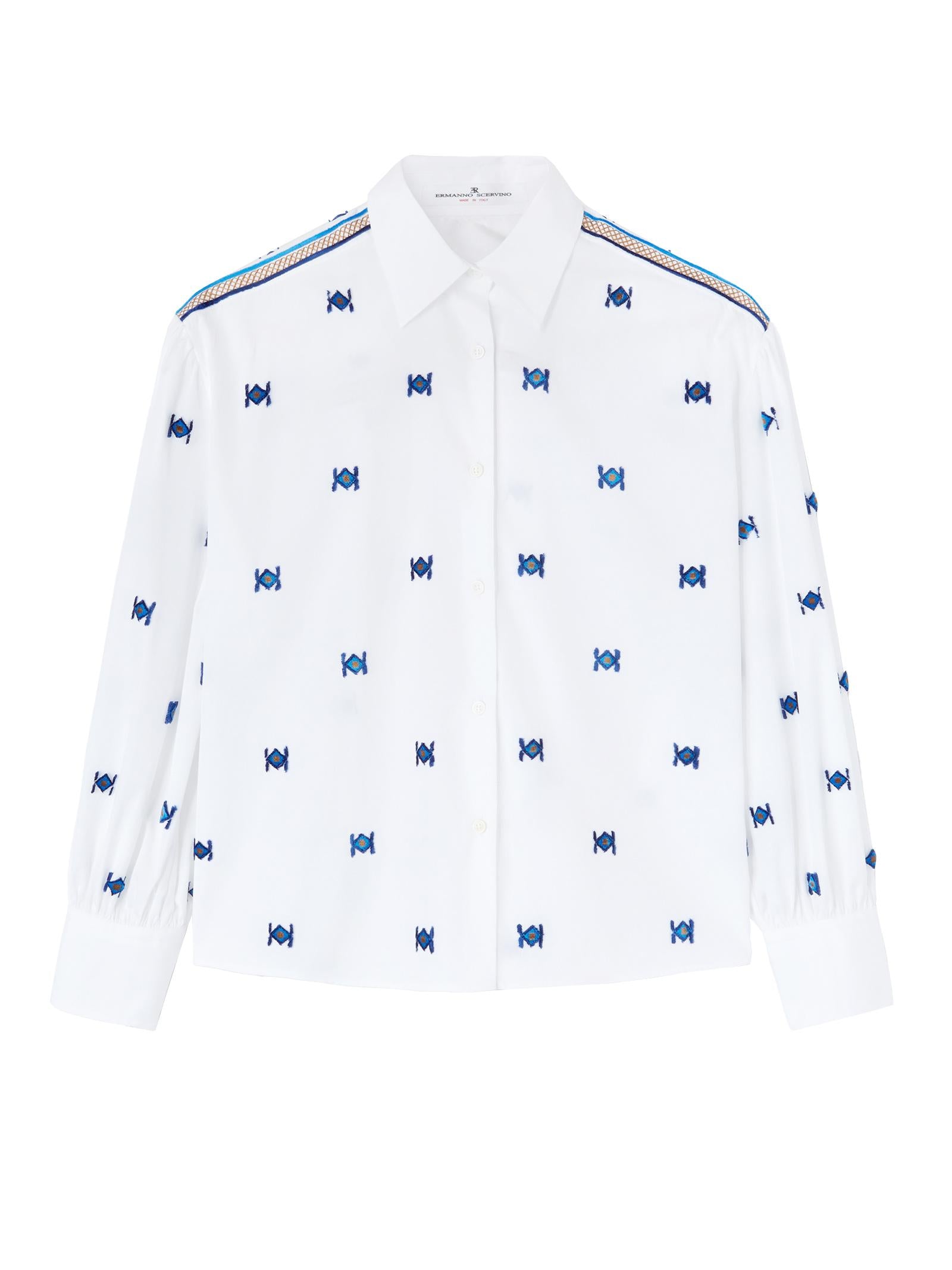 Camicia in cotone D462K345BQP 10601 ERMANNO SCERVINO 