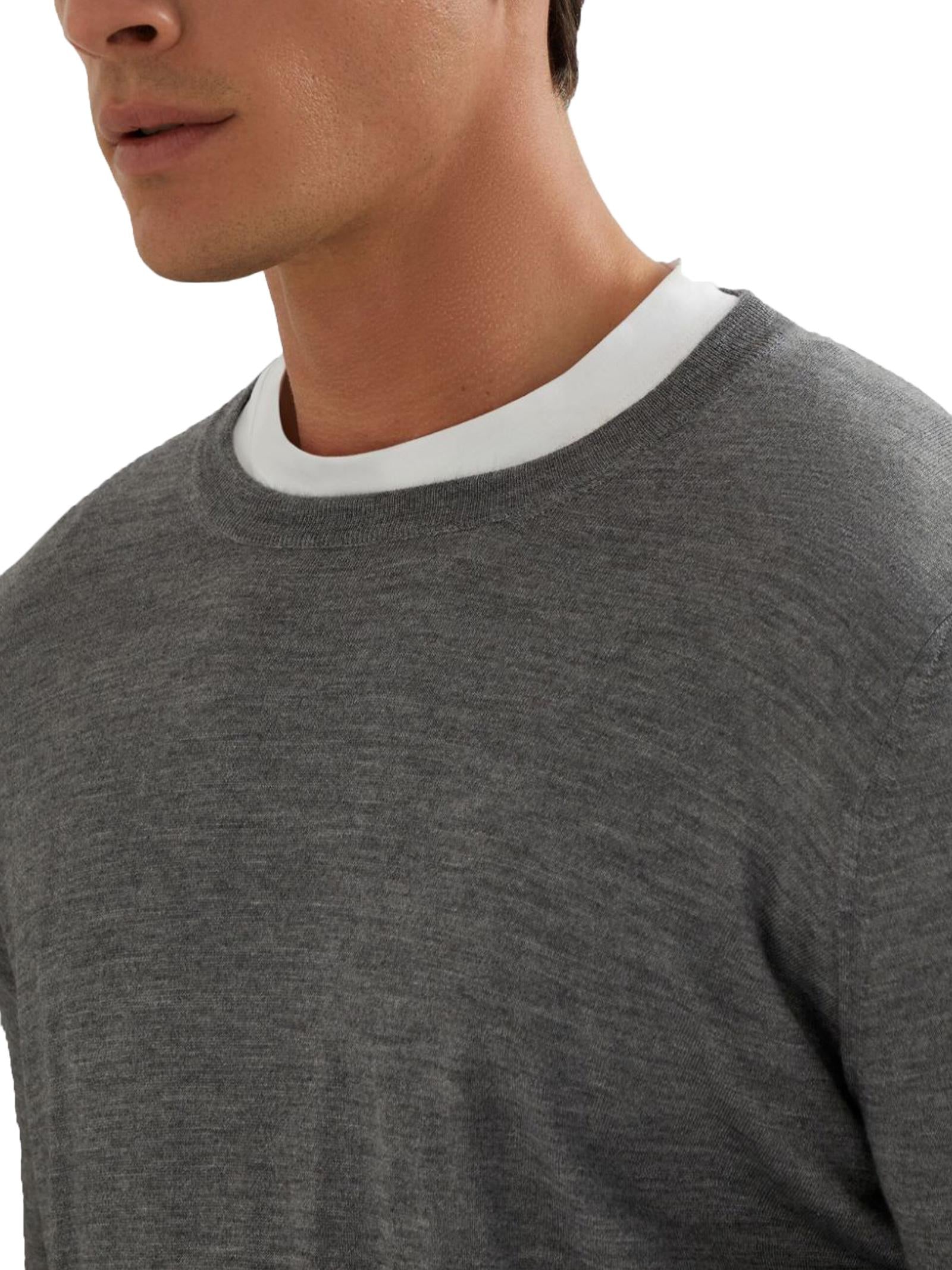 Maglia girocollo in cashmere<BR/> M2300100 CG217 BRUNELLO CUCINELLI 