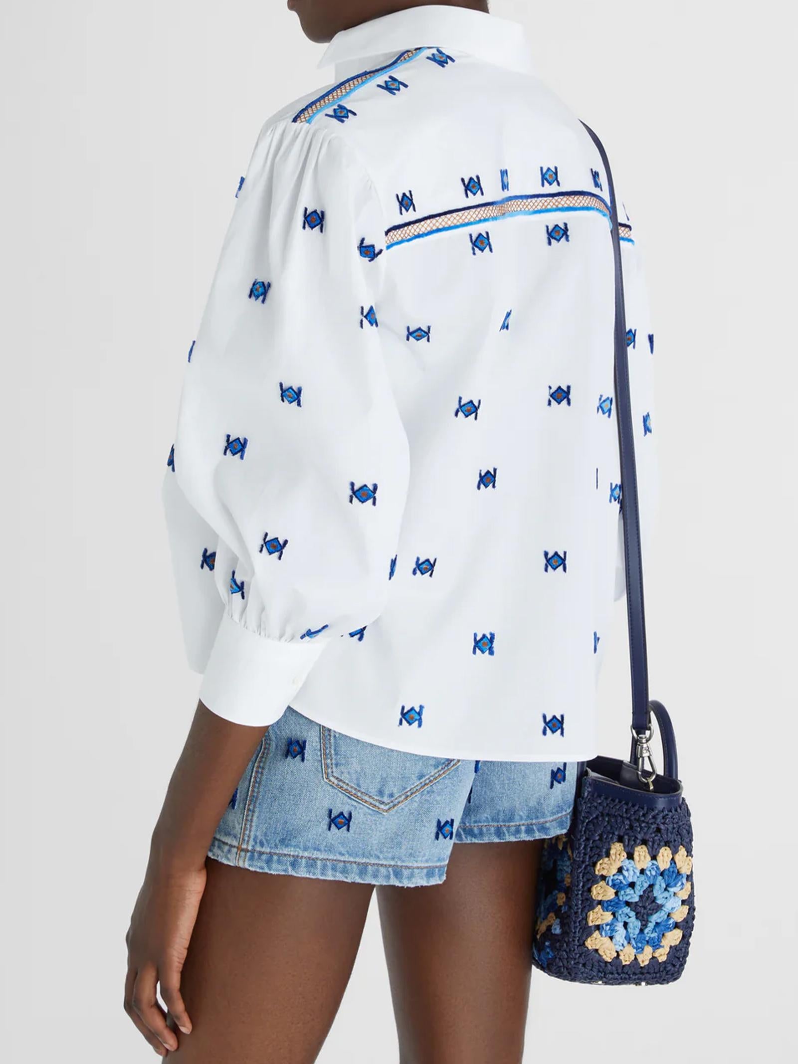 Camicia in cotone D462K345BQP 10601 ERMANNO SCERVINO 