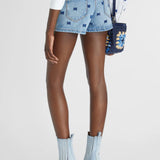 Shorts denim con ricamo D467P324RCFKV 94037 ERMANNO SCERVINO 