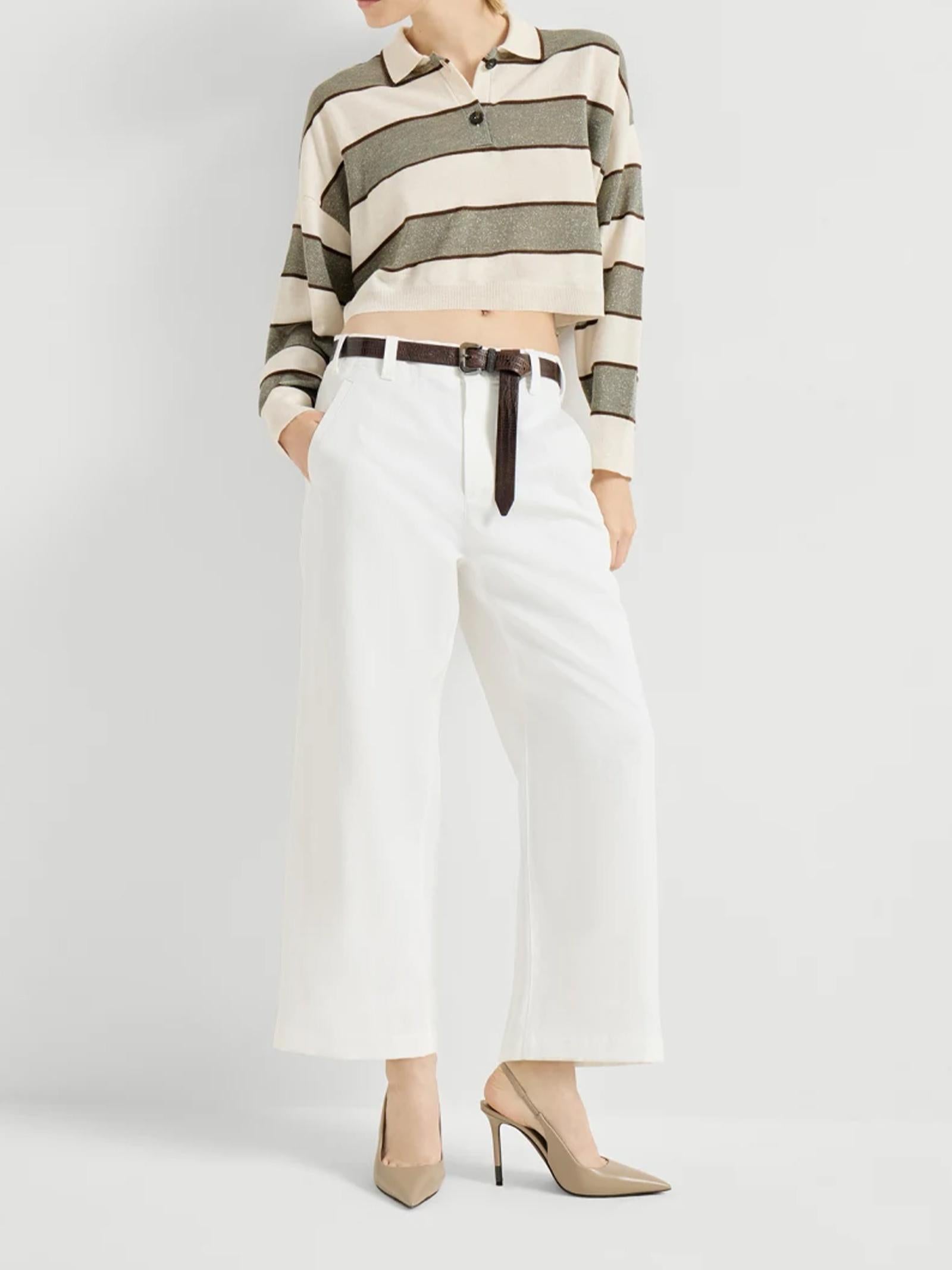 Pantalone Chino Crop ML118P9173 C600 BRUNELLO CUCINELLI 