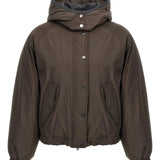 Piumino Crop con cappuccio staccabile MG5017835 C4228 BRUNELLO CUCINELLI 