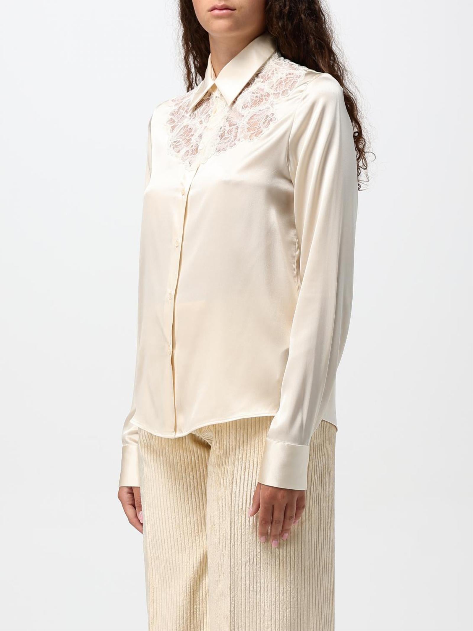 Camicia in raso D454K605TBW 10602 ERMANNO SCERVINO 