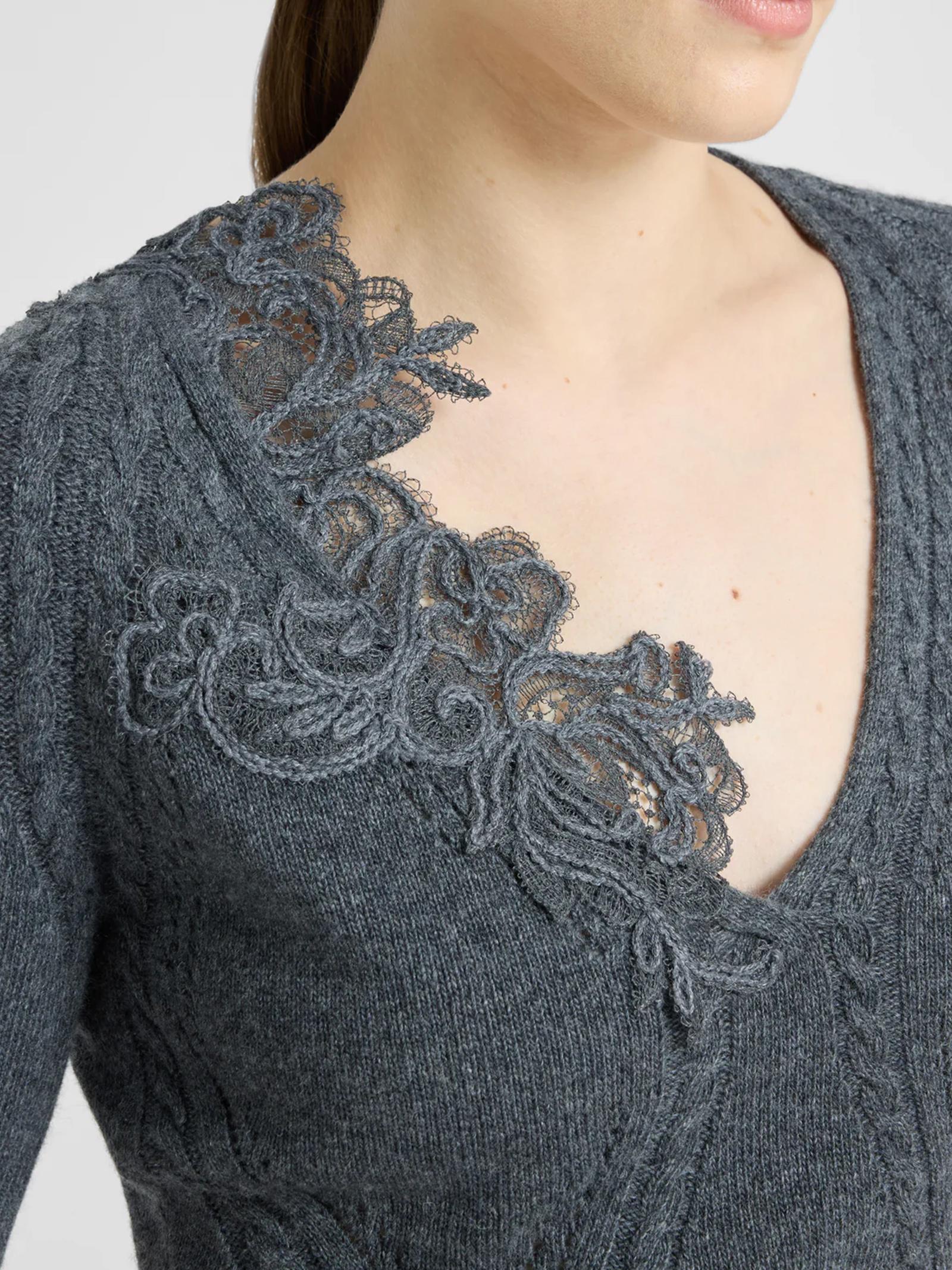 Top in lana e cashmere D474L503APNJG 84005 ERMANNO SCERVINO 