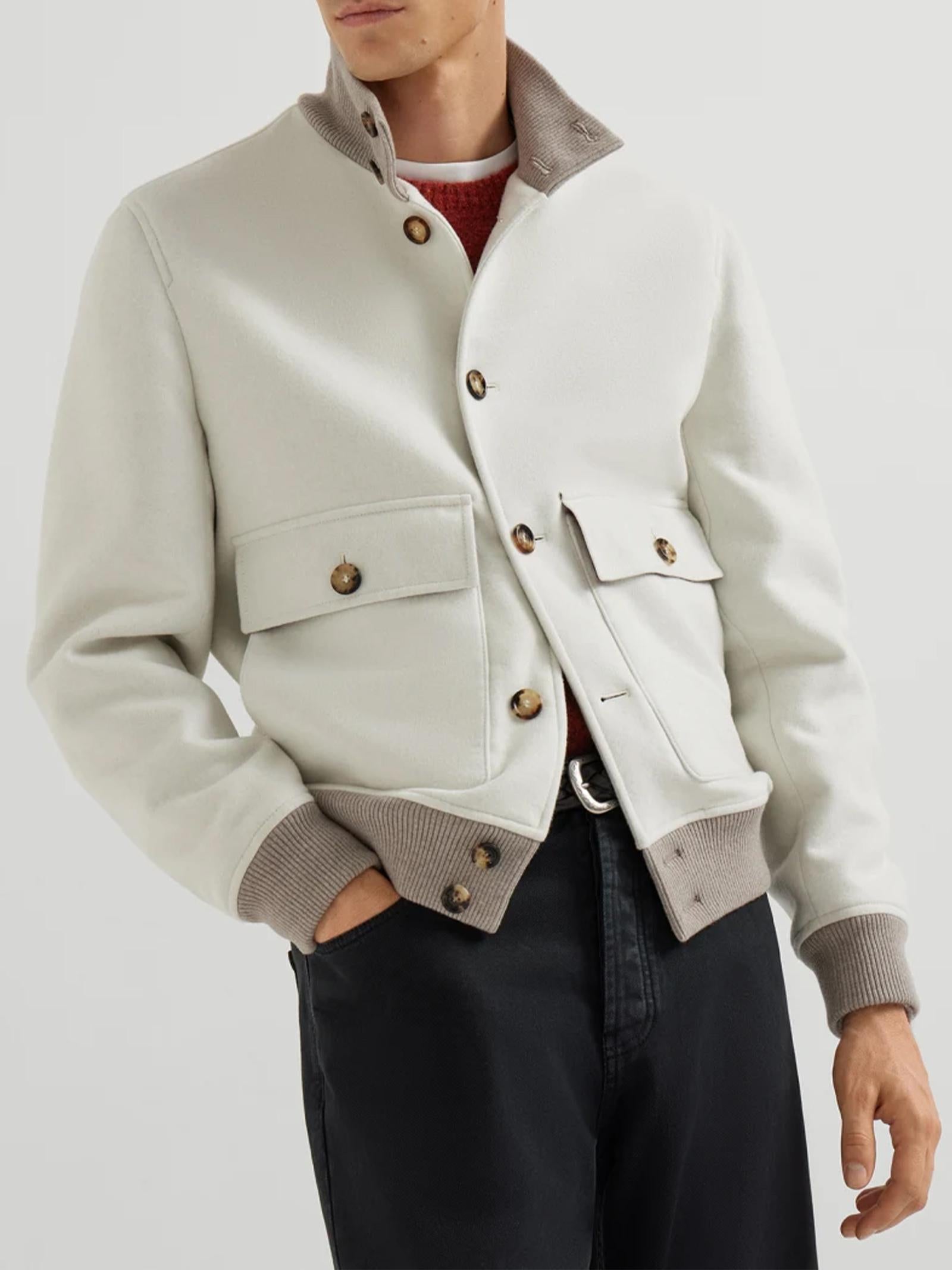 Bomber in flanella MY4966559 CJZ81 BRUNELLO CUCINELLI 