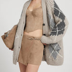 Cardigan misto alpaca, mohair e cashmere D475N318RUIU D4722 ERMANNO SCERVINO 