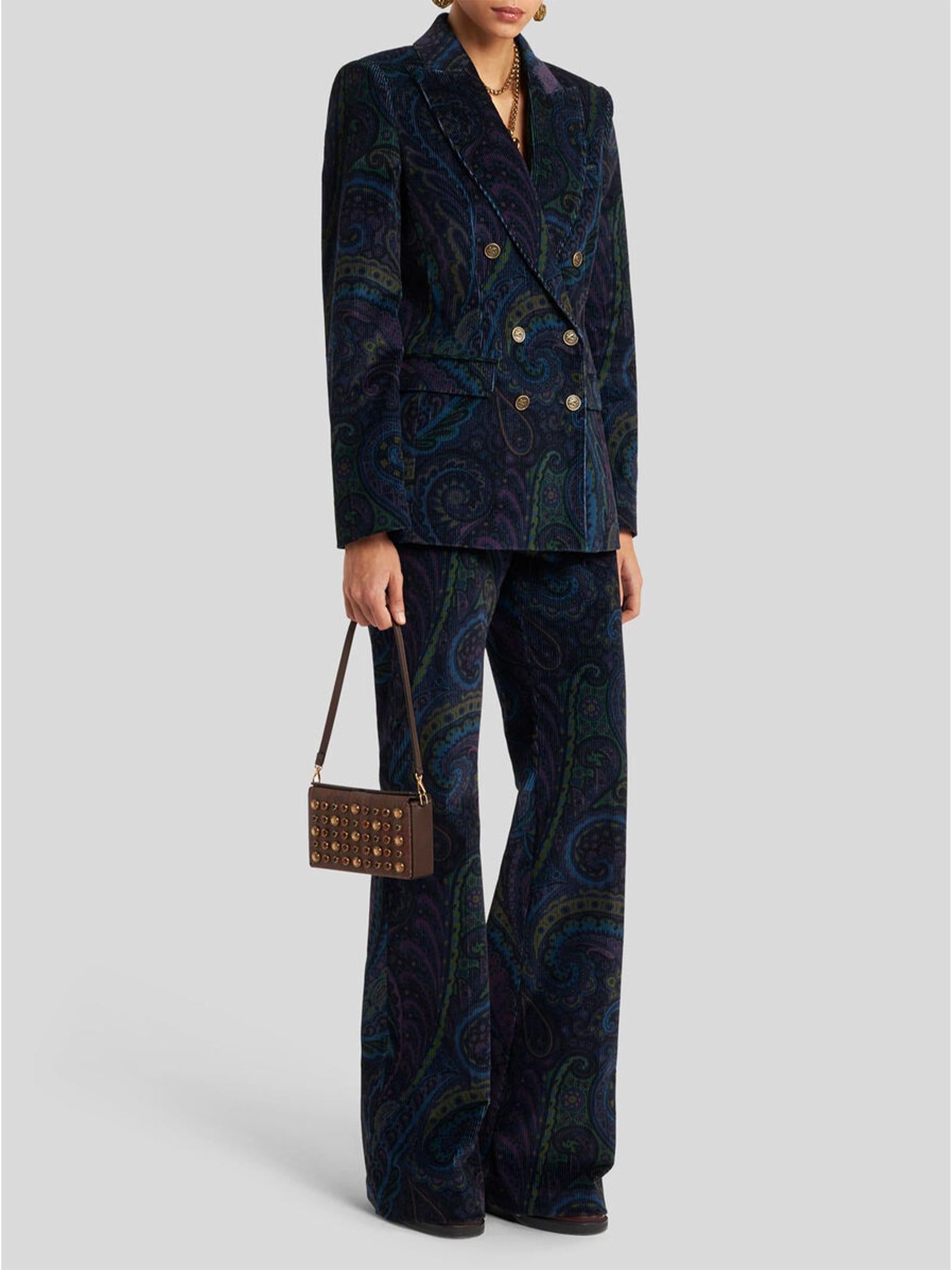 Giacca doppiopetto in velluto WRCA001099SAEE3 X0887 ETRO 