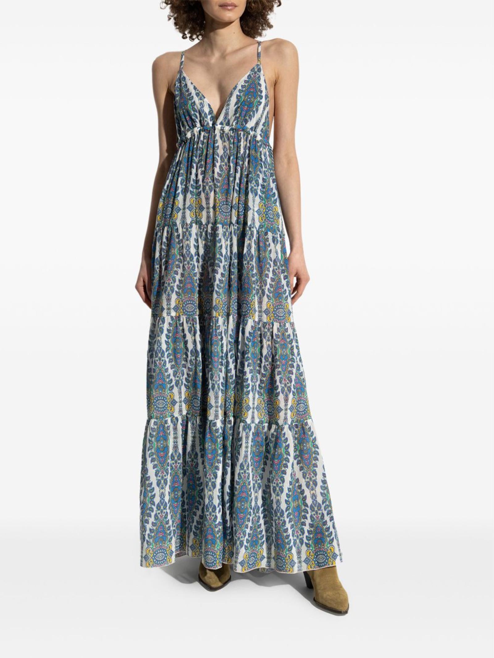 Abito lungo in chiffon WRHA0315AK759 X0800 ETRO 