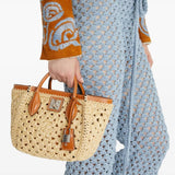 Borsa mini shopping con logo inciso D463S352FMRDM 30815 ERMANNO SCERVINO 